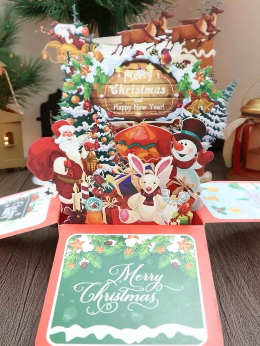 Christmas Pop Up Card with Festive Characters - Picture 4 of 6